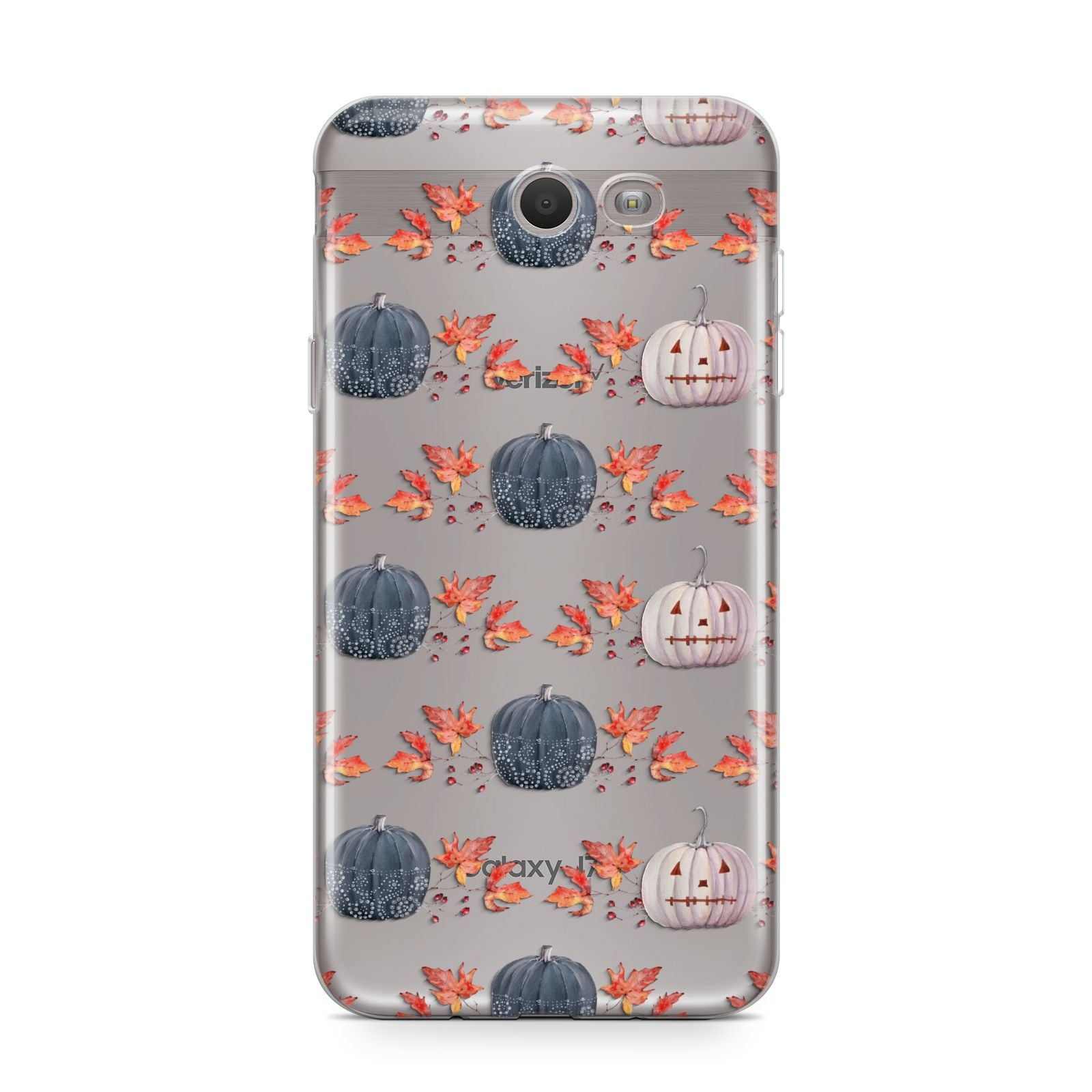 Pumpkin Autumn Leaves Samsung Galaxy J7 2017 Case