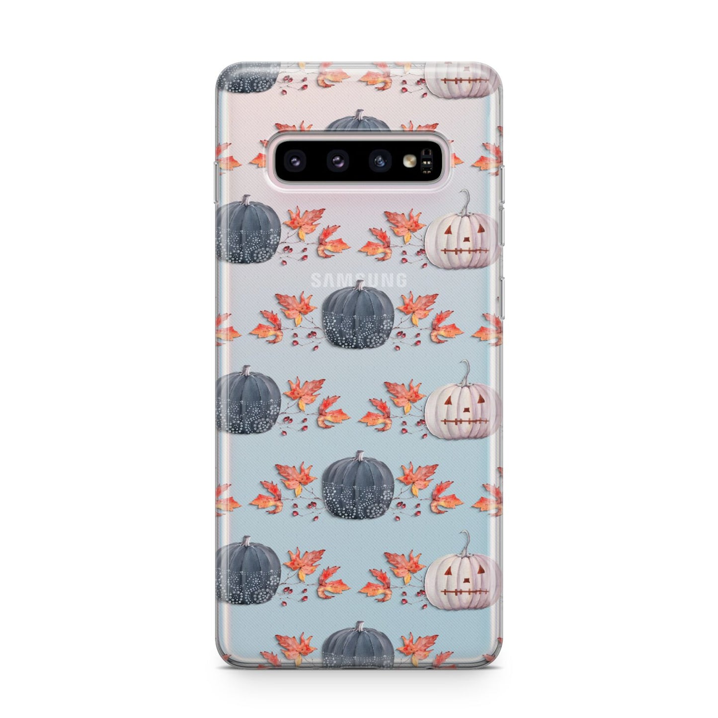Pumpkin Autumn Leaves Samsung Galaxy S10 Plus Case