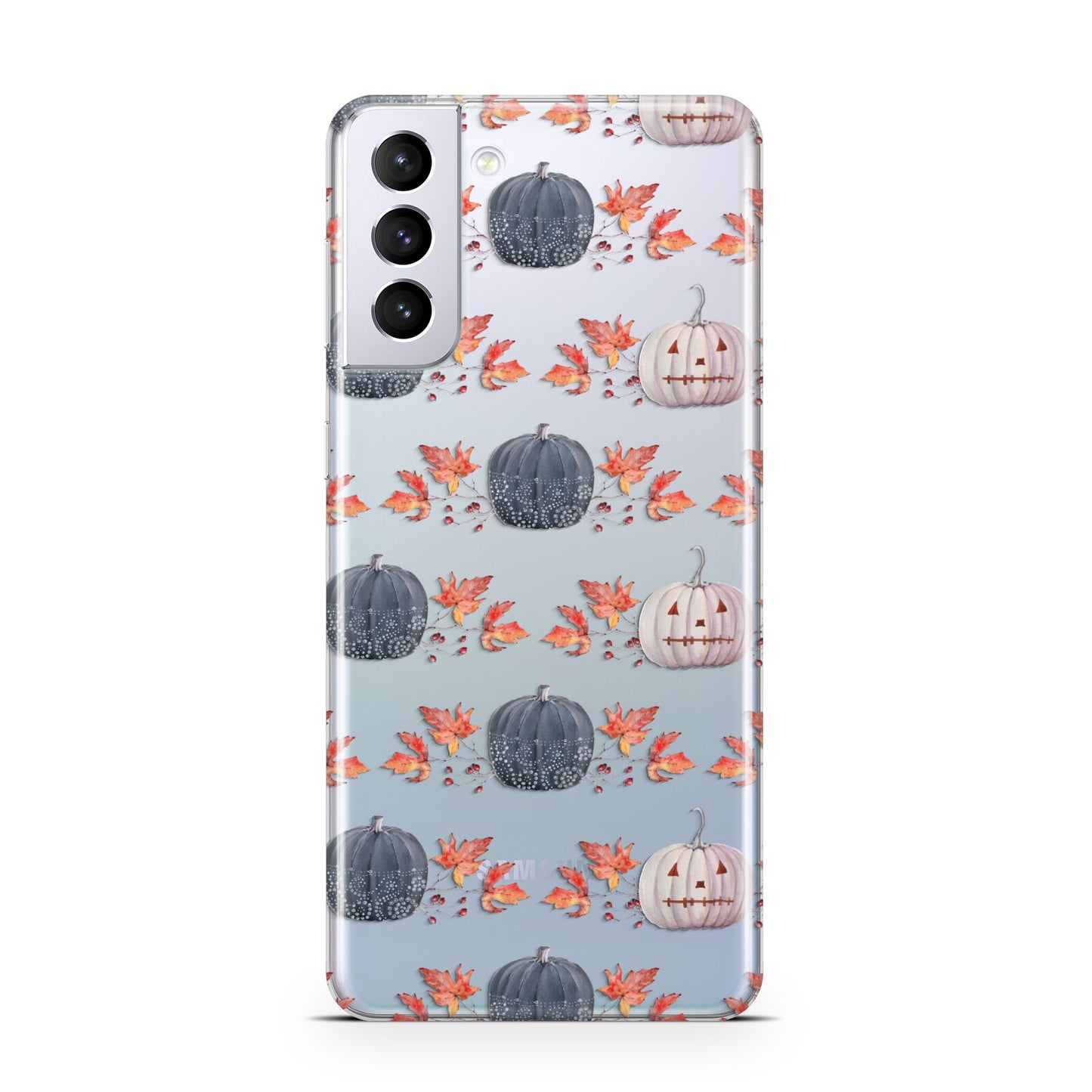 Pumpkin Autumn Leaves Samsung S21 Plus Phone Case