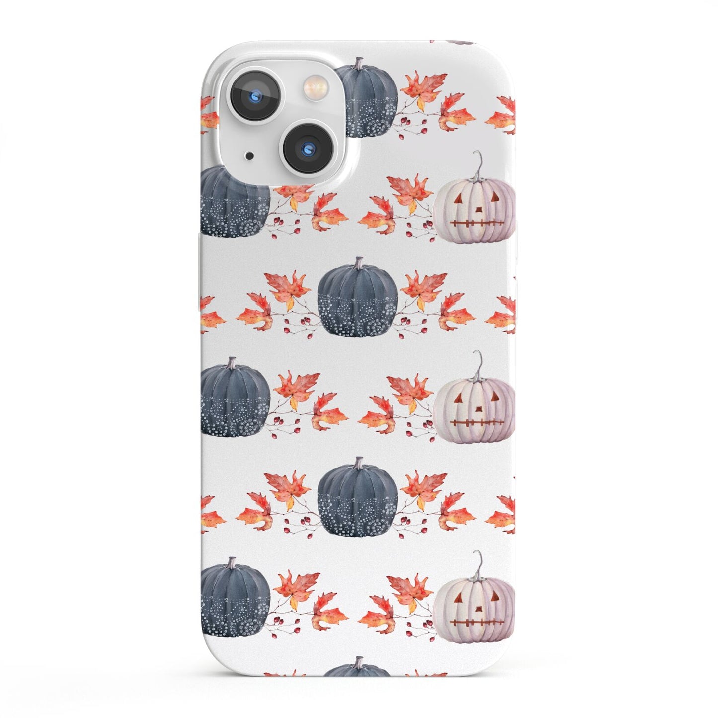 Pumpkin Autumn Leaves iPhone 13 Full Wrap 3D Snap Case