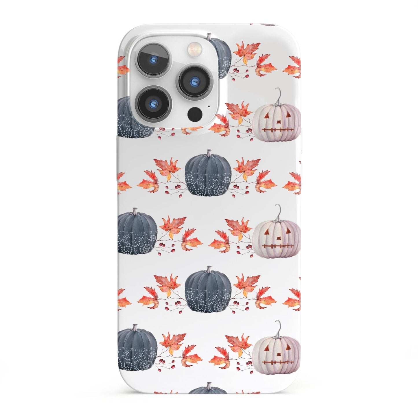 Pumpkin Autumn Leaves iPhone 13 Pro Full Wrap 3D Snap Case