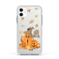 Pumpkin Graveyard Apple iPhone 11 in White with White Impact Case