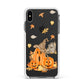 Pumpkin Graveyard Apple iPhone Xs Max Impact Case White Edge on Black Phone