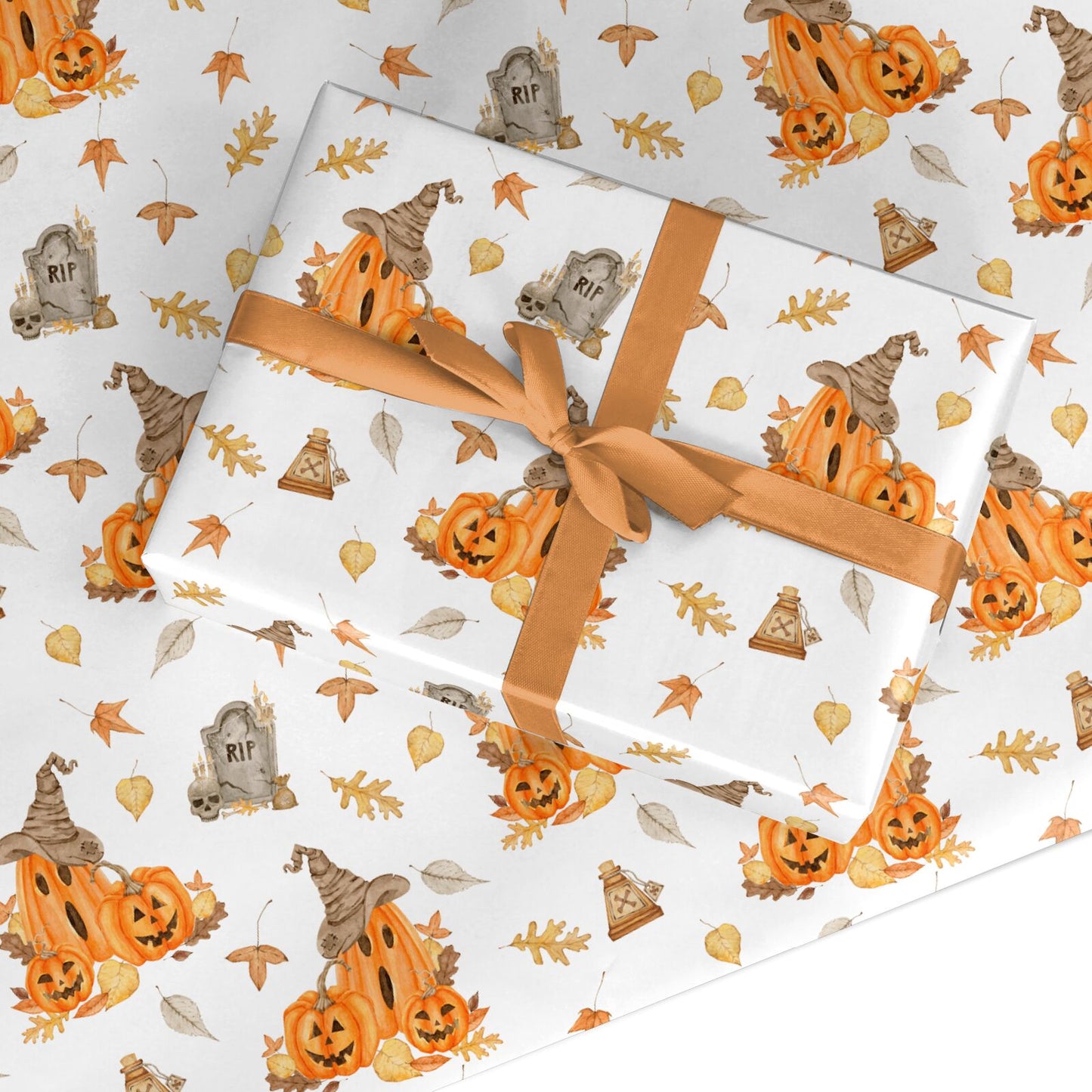 Pumpkin Graveyard Custom Wrapping Paper