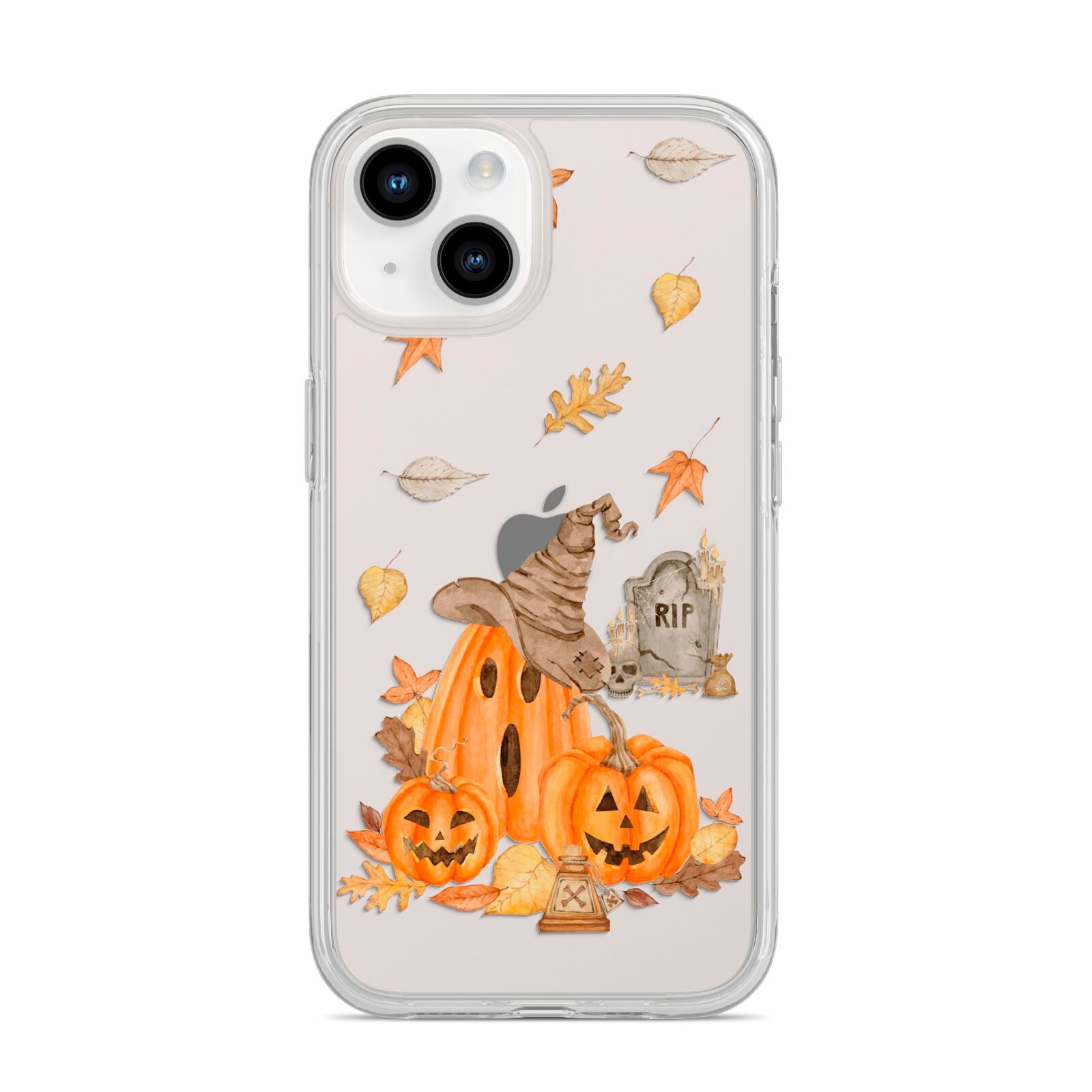 Pumpkin Graveyard iPhone 14 Clear Tough Case Starlight