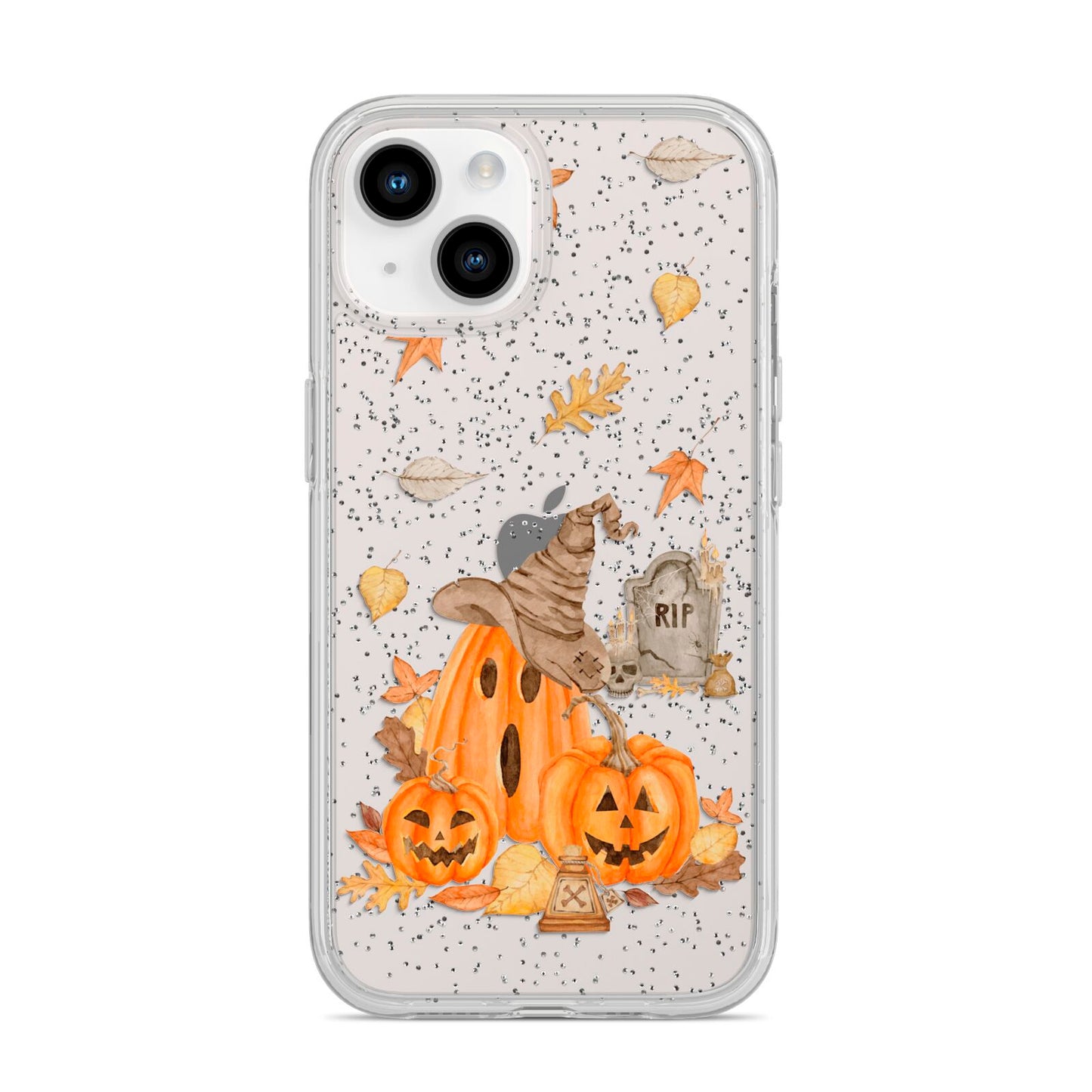 Pumpkin Graveyard iPhone 14 Glitter Tough Case Starlight