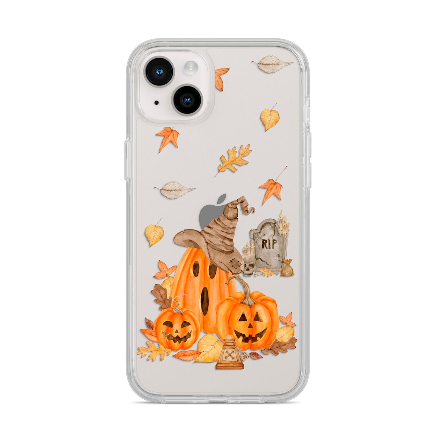 Pumpkin Graveyard iPhone 14 Plus Clear Tough Case Starlight