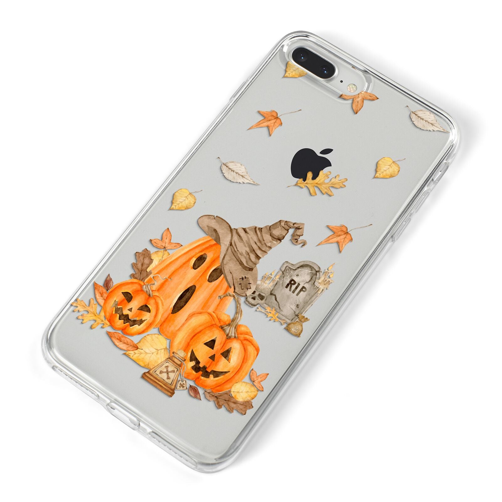 Pumpkin Graveyard iPhone 8 Plus Bumper Case on Silver iPhone Alternative Image