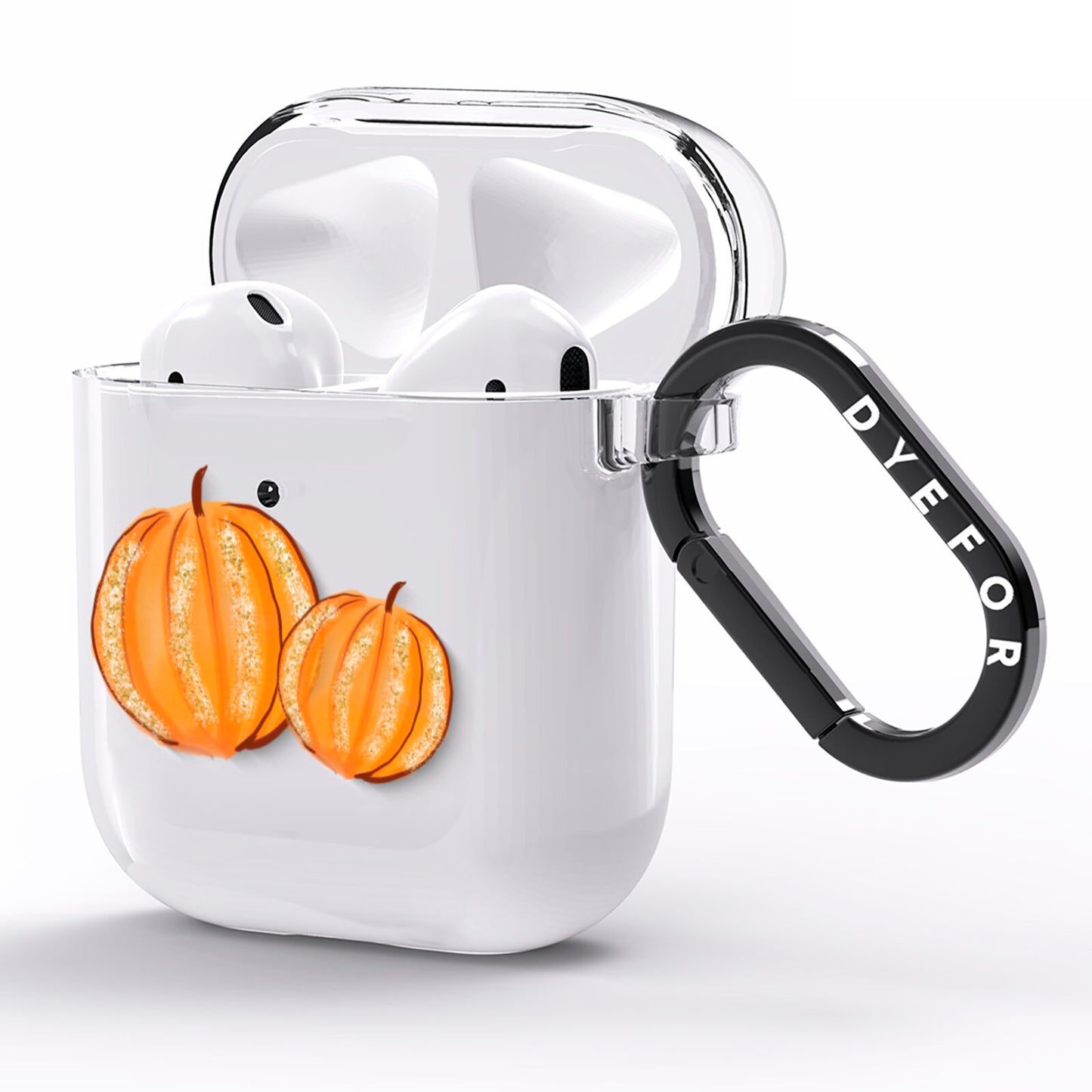 Pumpkin Halloween AirPods Clear Case Side Image