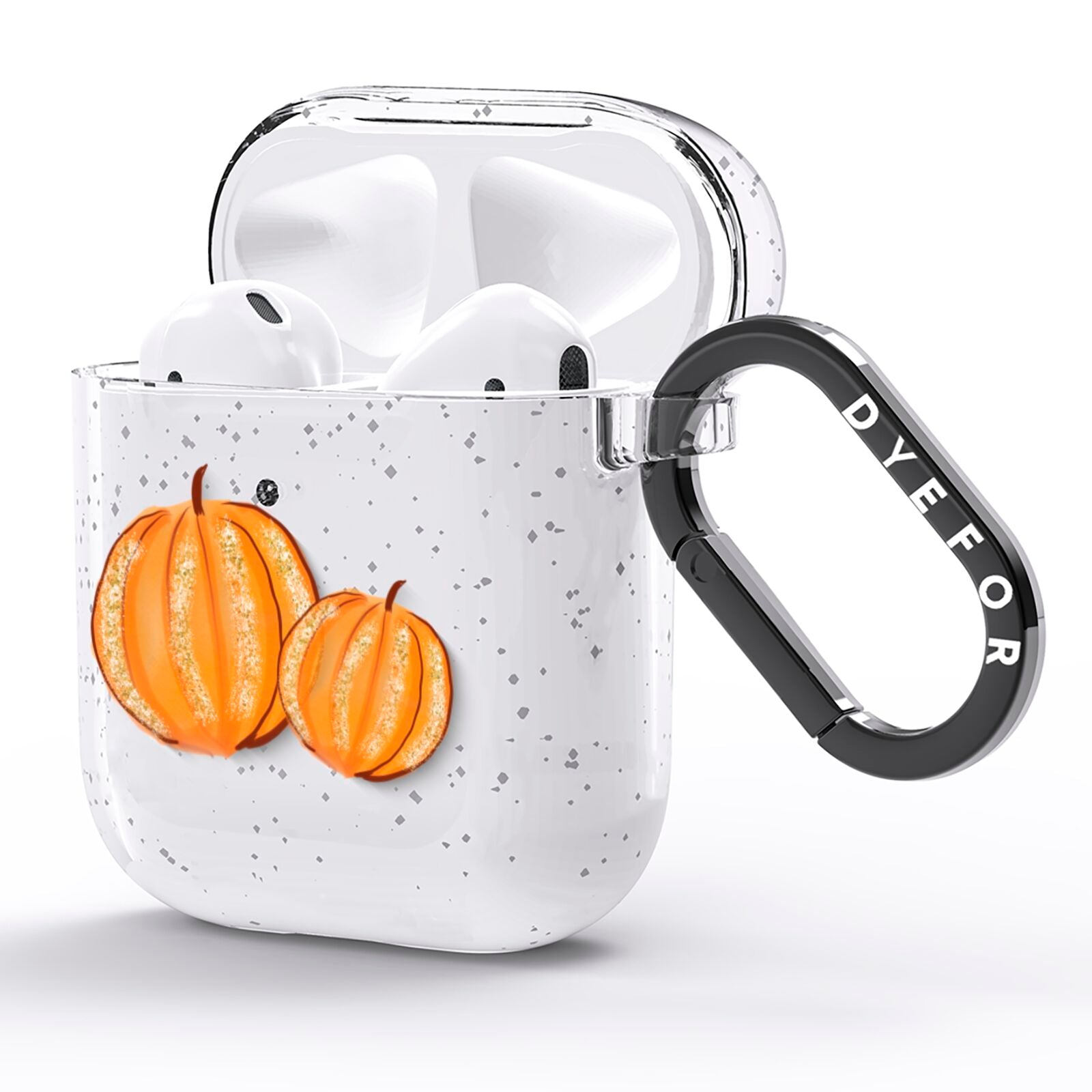 Pumpkin Halloween AirPods Glitter Case Side Image