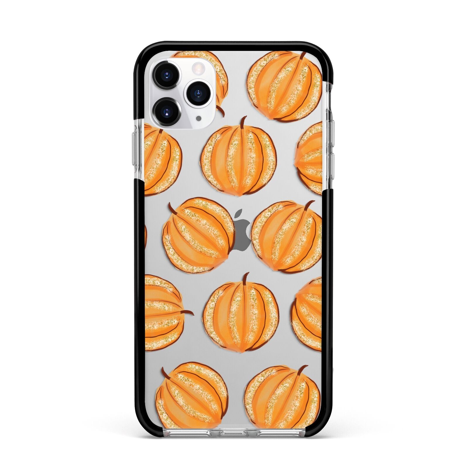 Pumpkin Halloween Apple iPhone 11 Pro Max in Silver with Black Impact Case