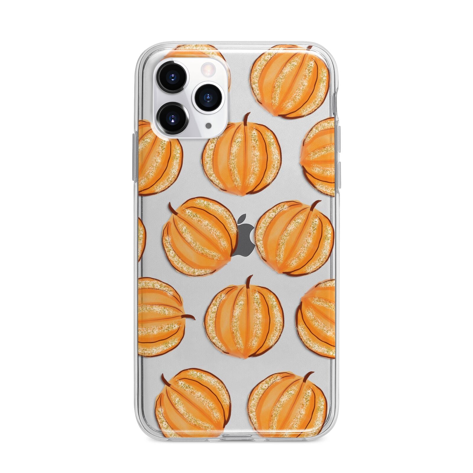 Pumpkin Halloween Apple iPhone 11 Pro Max in Silver with Bumper Case