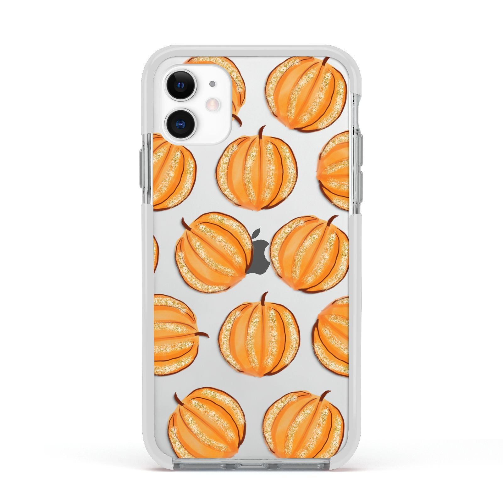 Pumpkin Halloween Apple iPhone 11 in White with White Impact Case