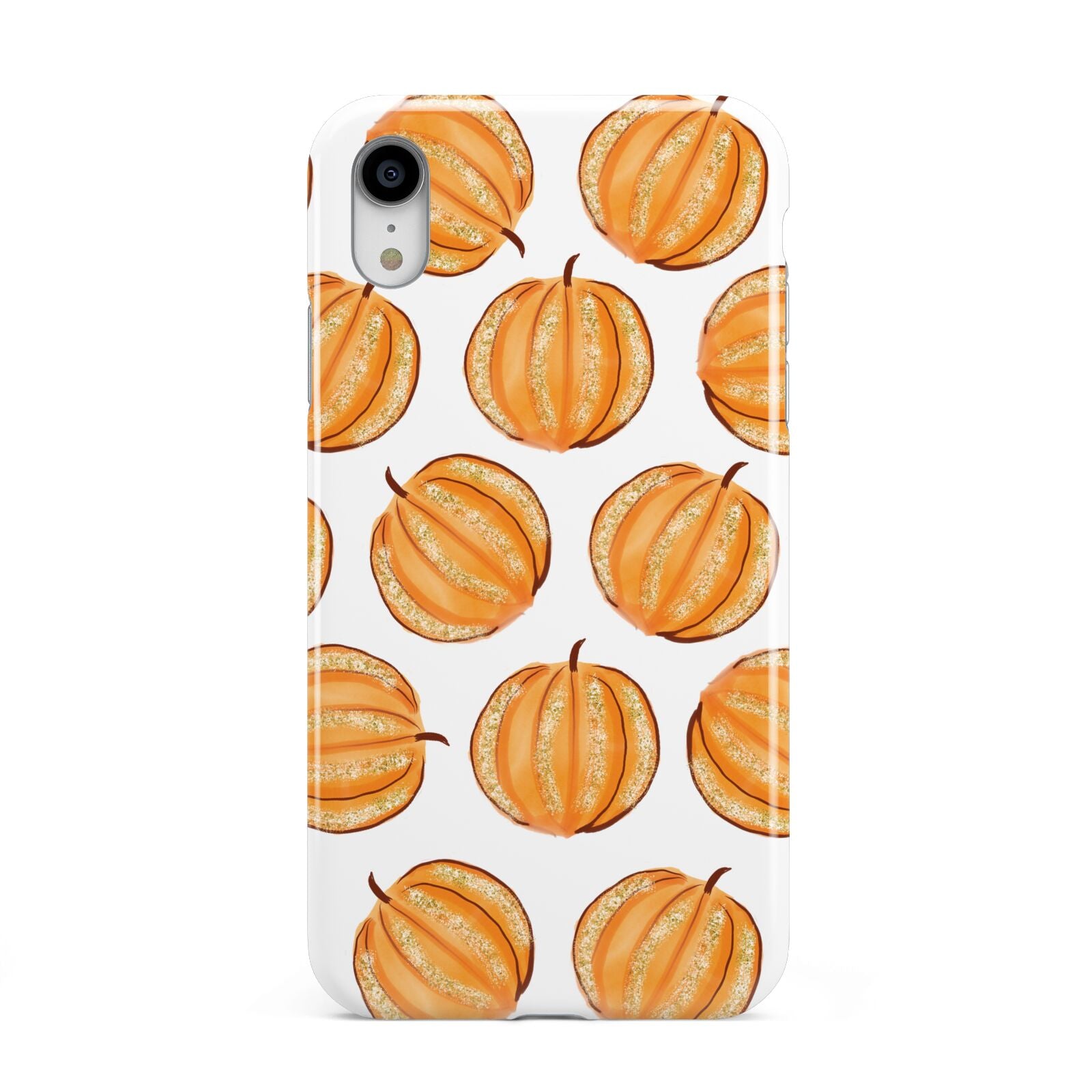 Pumpkin Halloween Apple iPhone XR White 3D Tough Case