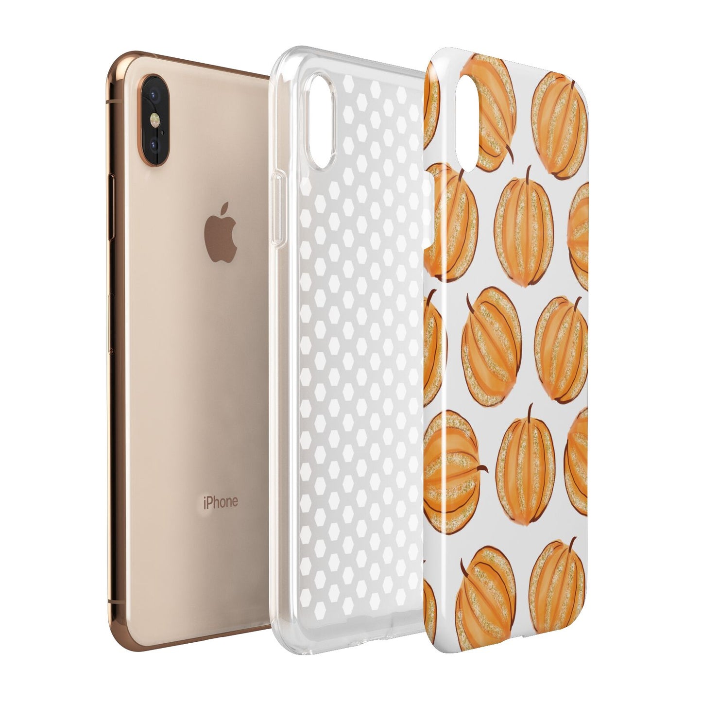 Pumpkin Halloween Apple iPhone Xs Max 3D Tough Case Expanded View