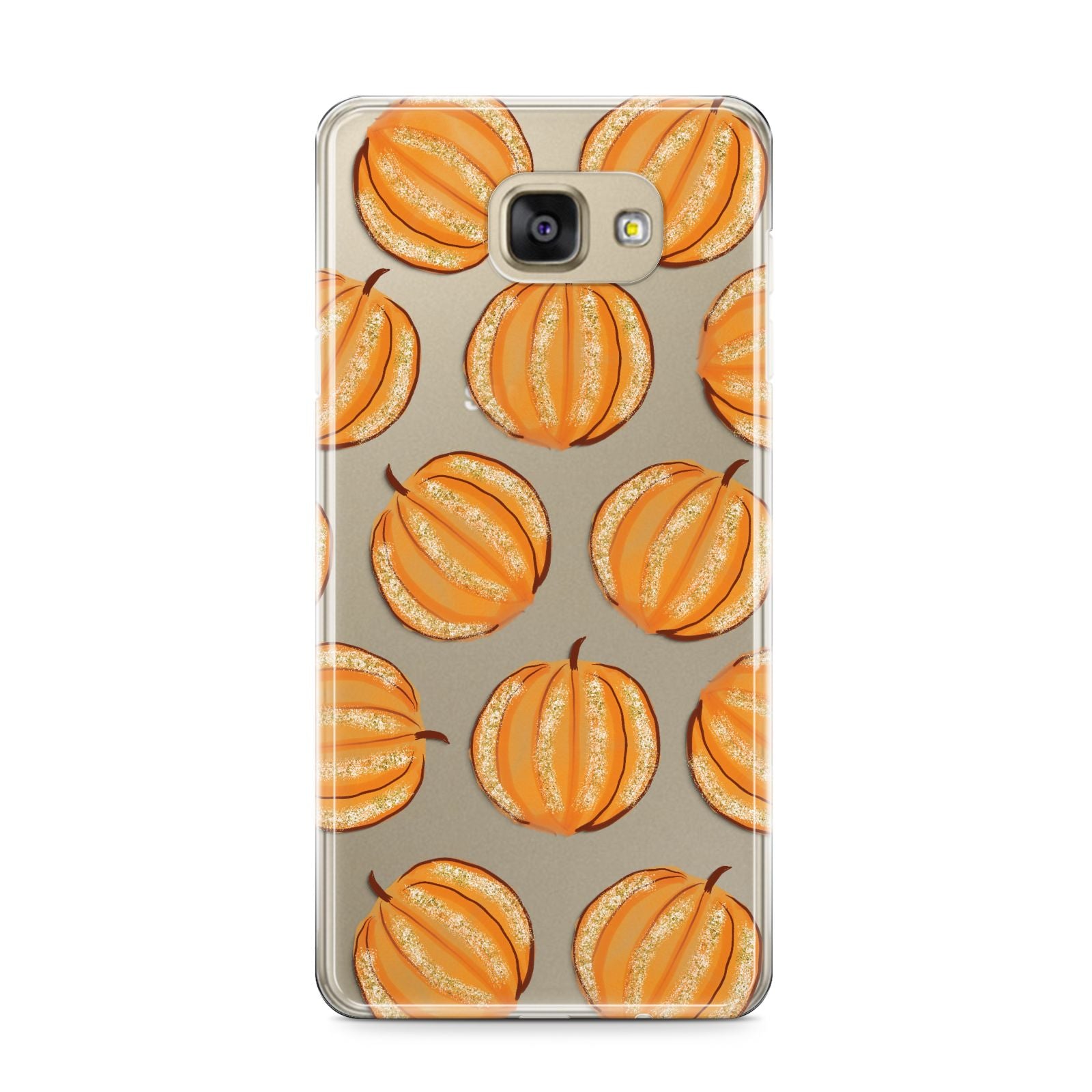Pumpkin Halloween Samsung Galaxy A9 2016 Case on gold phone