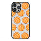 Pumpkin Halloween iPhone 13 Pro Max Black Impact Case on Silver phone
