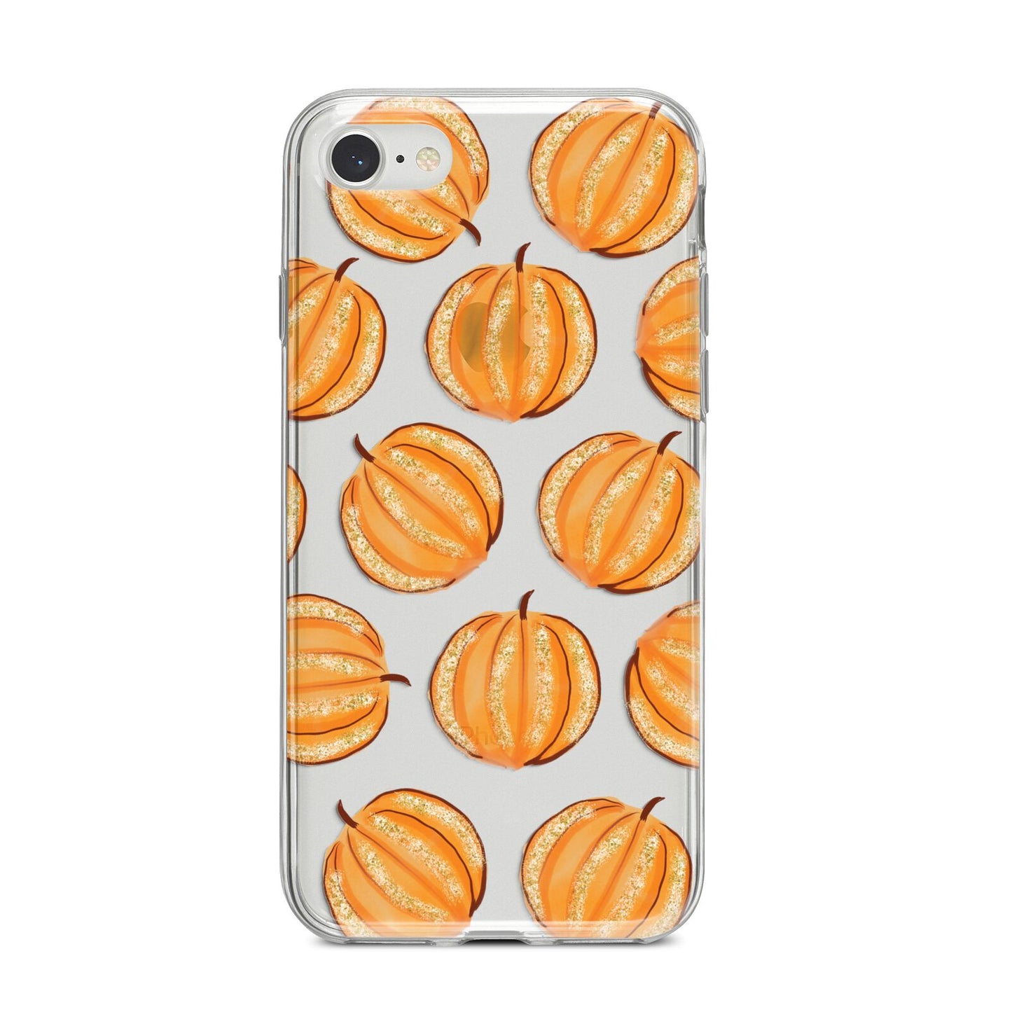 Pumpkin Halloween iPhone 8 Bumper Case on Silver iPhone