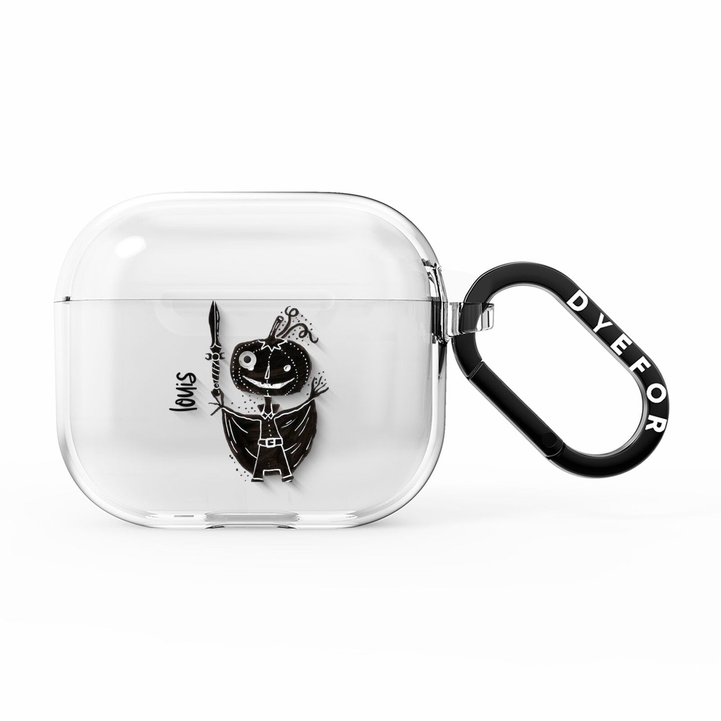 Pumpkin Head Personalised AirPods Clear Case 3rd Gen
