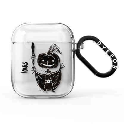 Pumpkin Head Personalised AirPods Clear Case