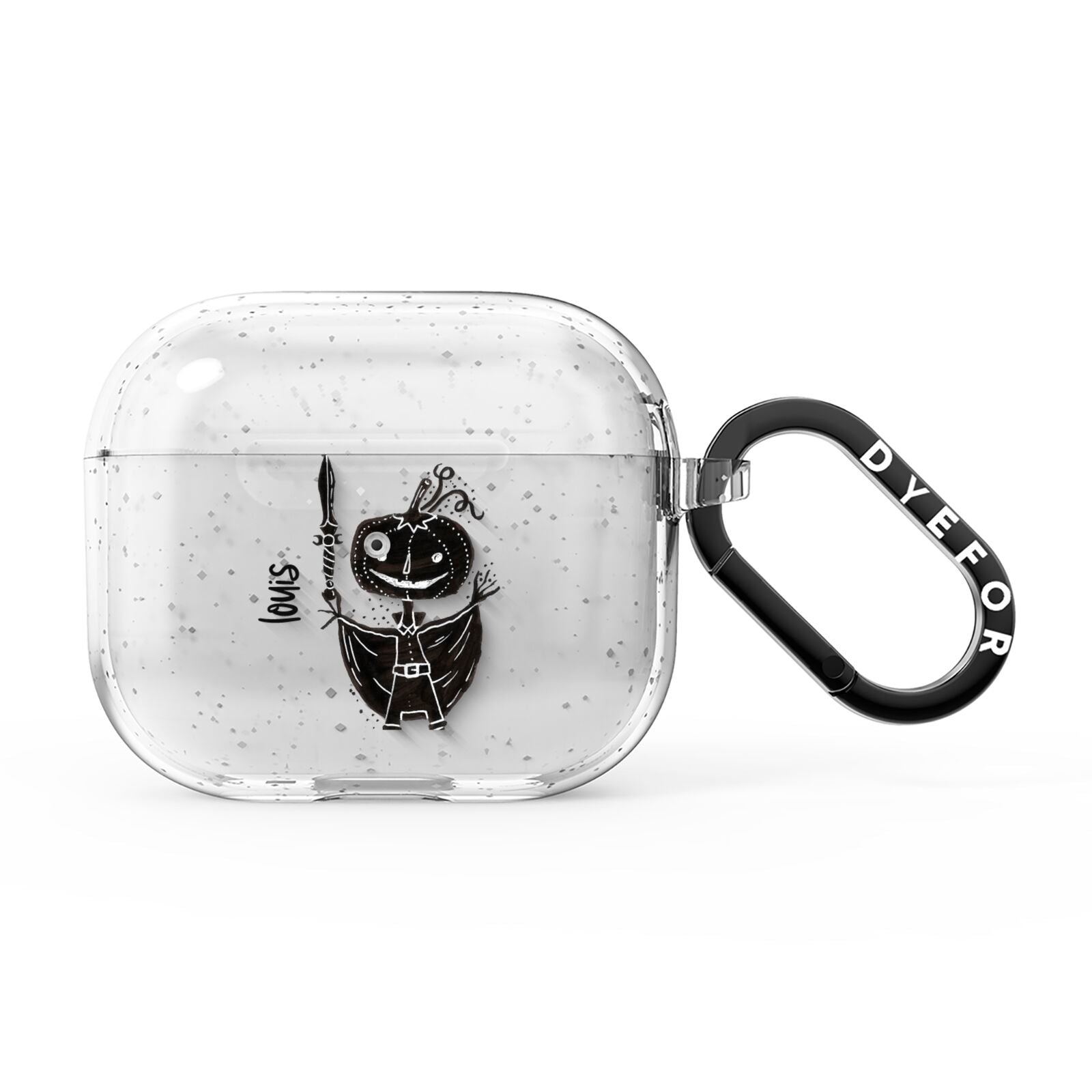 Pumpkin Head Personalised AirPods Glitter Case 3rd Gen