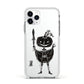 Pumpkin Head Personalised Apple iPhone 11 Pro in Silver with White Impact Case