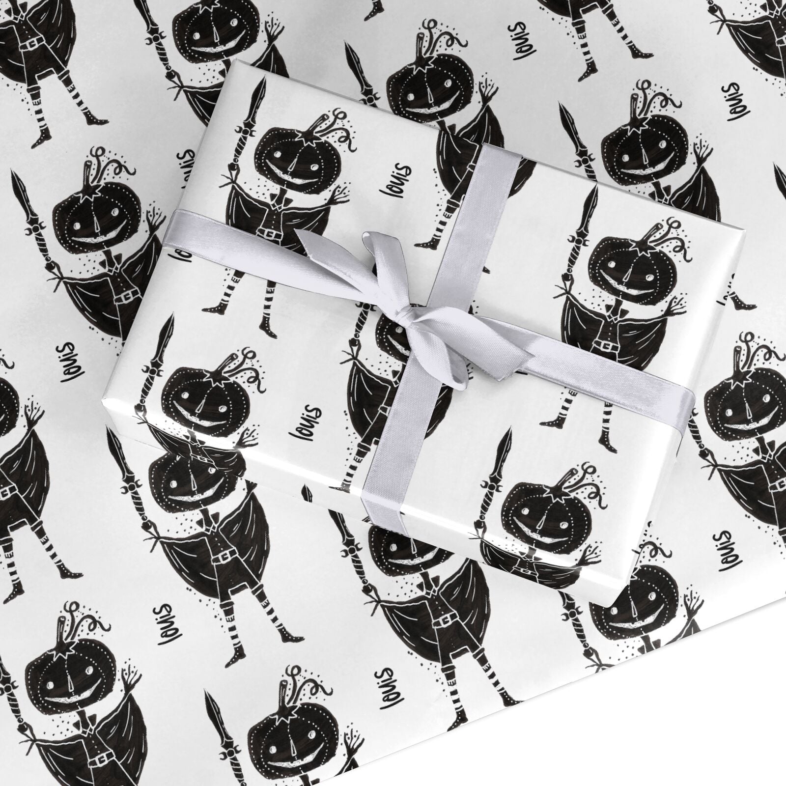 Pumpkin Head Personalised Custom Wrapping Paper