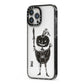 Pumpkin Head Personalised iPhone 13 Pro Max Black Impact Case Side Angle on Silver phone