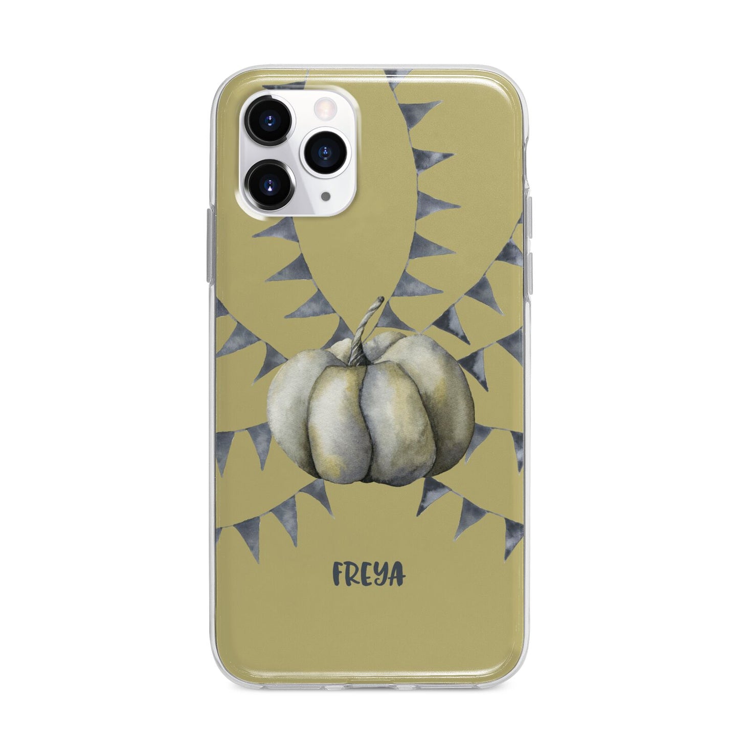 Pumpkin Part Halloween Apple iPhone 11 Pro Max in Silver with Bumper Case