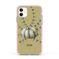 Pumpkin Part Halloween Apple iPhone 11 in White with Pink Impact Case