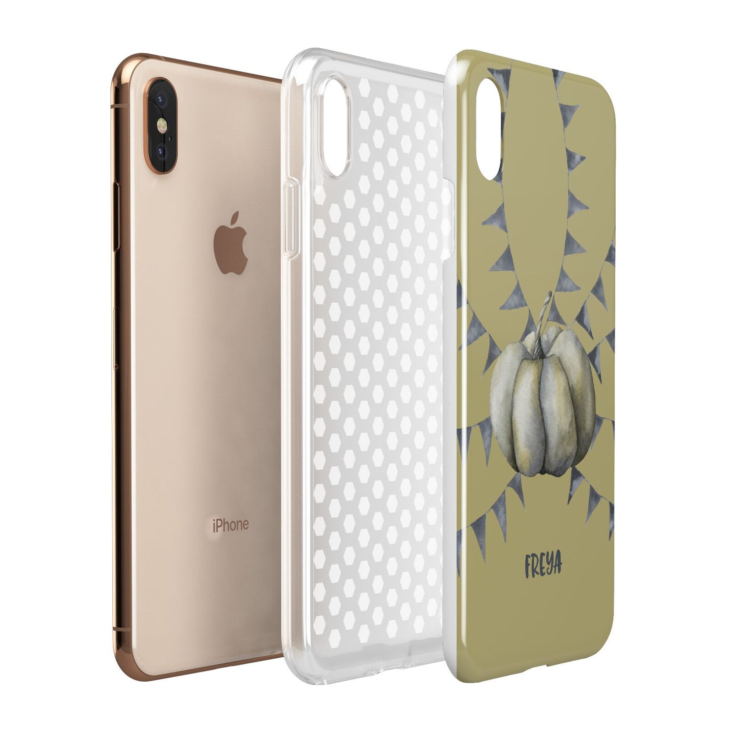 Pumpkin Part Halloween Apple iPhone Xs Max 3D Tough Case Expanded View