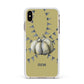 Pumpkin Part Halloween Apple iPhone Xs Max Impact Case White Edge on Gold Phone