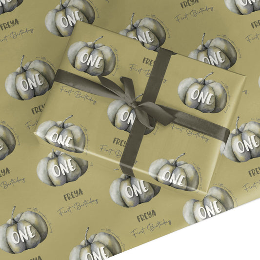 Pumpkin Part Halloween Custom Wrapping Paper