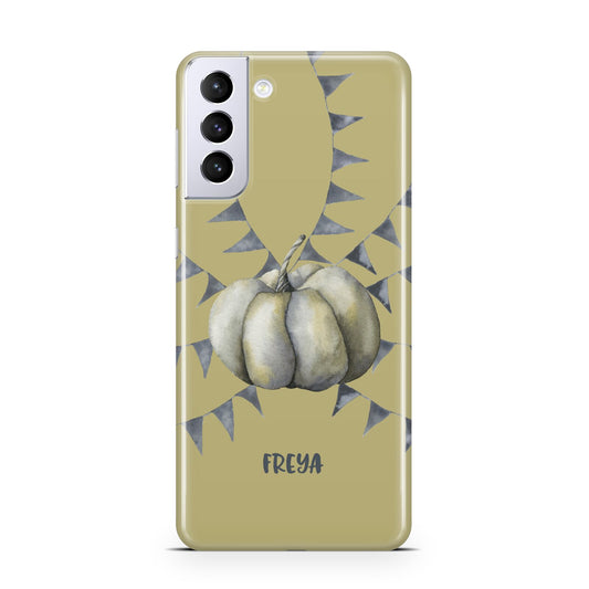 Pumpkin Part Halloween Samsung S21 Plus Phone Case