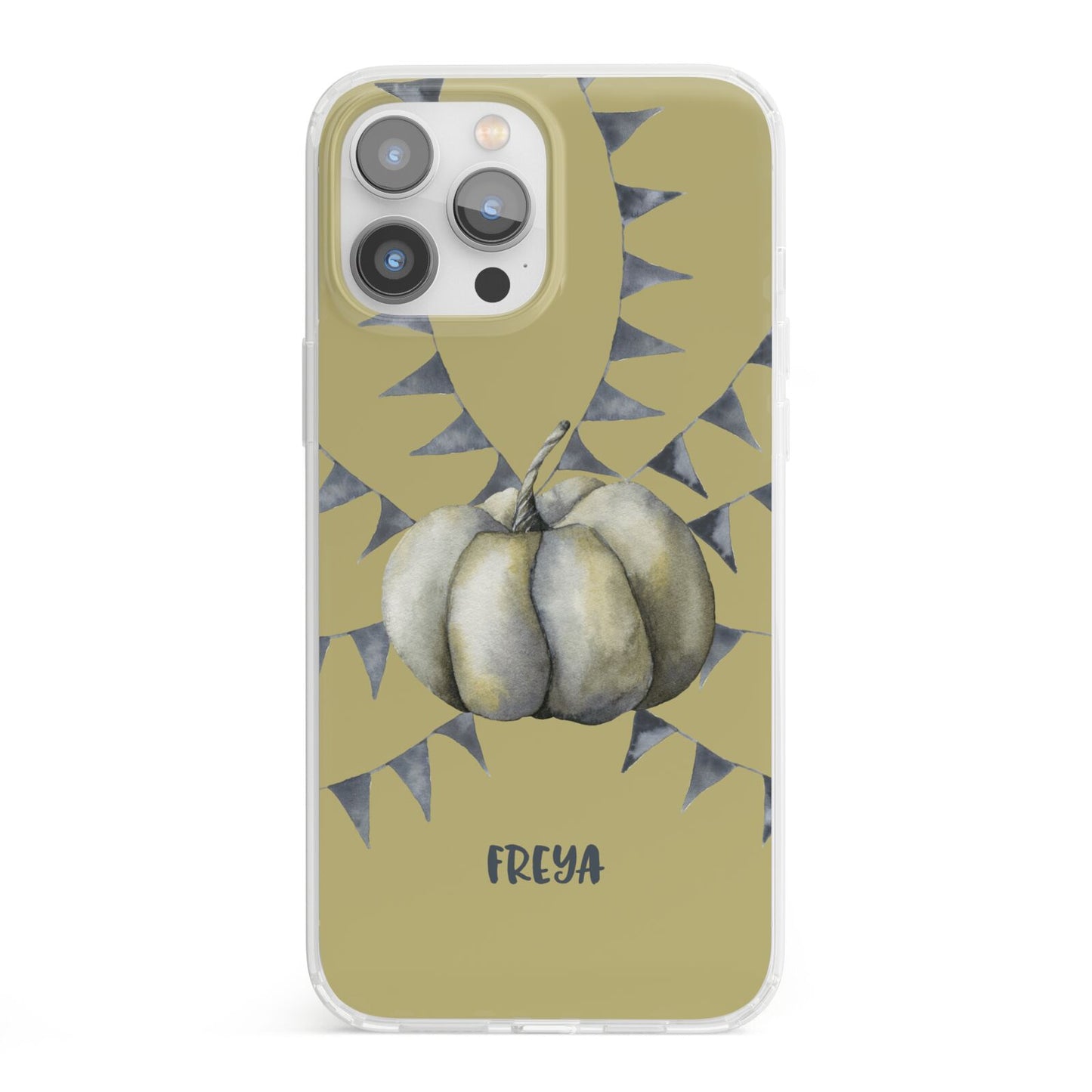 Pumpkin Part Halloween iPhone 13 Pro Max Clear Bumper Case