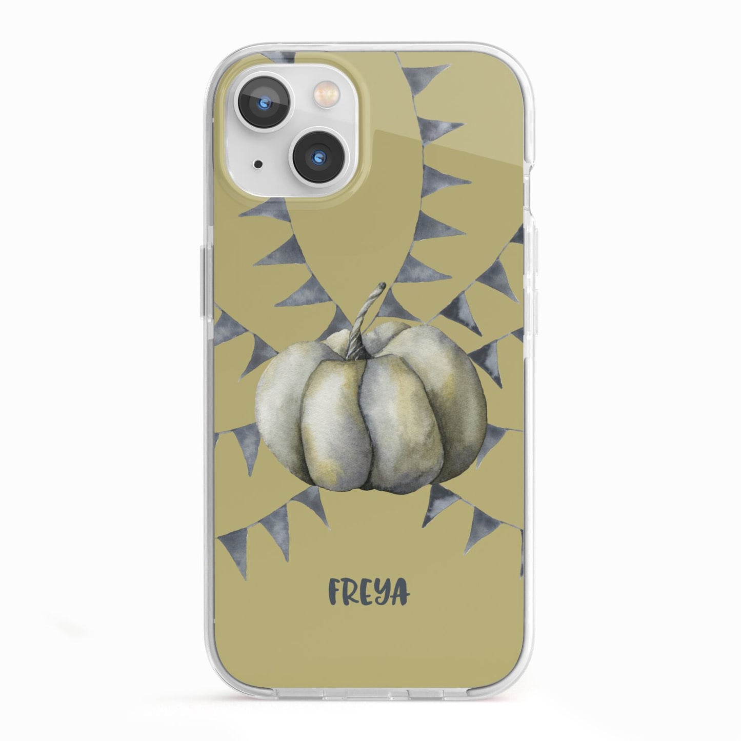Pumpkin Part Halloween iPhone 13 TPU Impact Case with White Edges