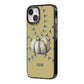 Pumpkin Part Halloween iPhone 14 Black Impact Case Side Angle on Silver phone