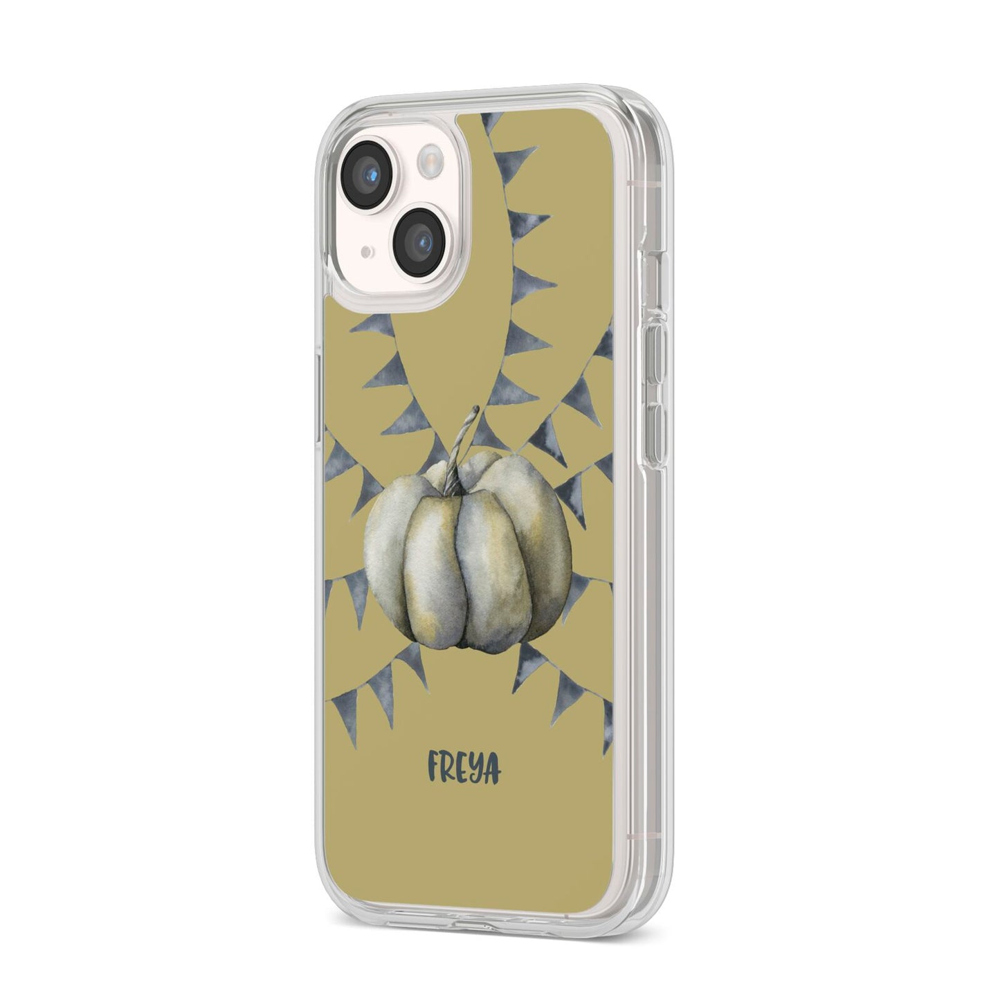 Pumpkin Part Halloween iPhone 14 Clear Tough Case Starlight Angled Image