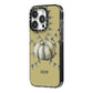 Pumpkin Part Halloween iPhone 14 Pro Black Impact Case Side Angle on Silver phone