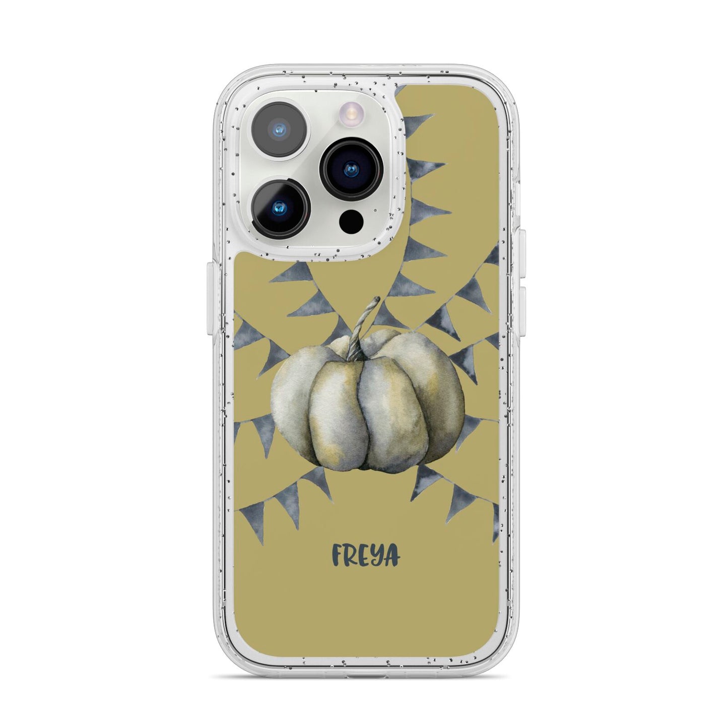 Pumpkin Part Halloween iPhone 14 Pro Glitter Tough Case Silver