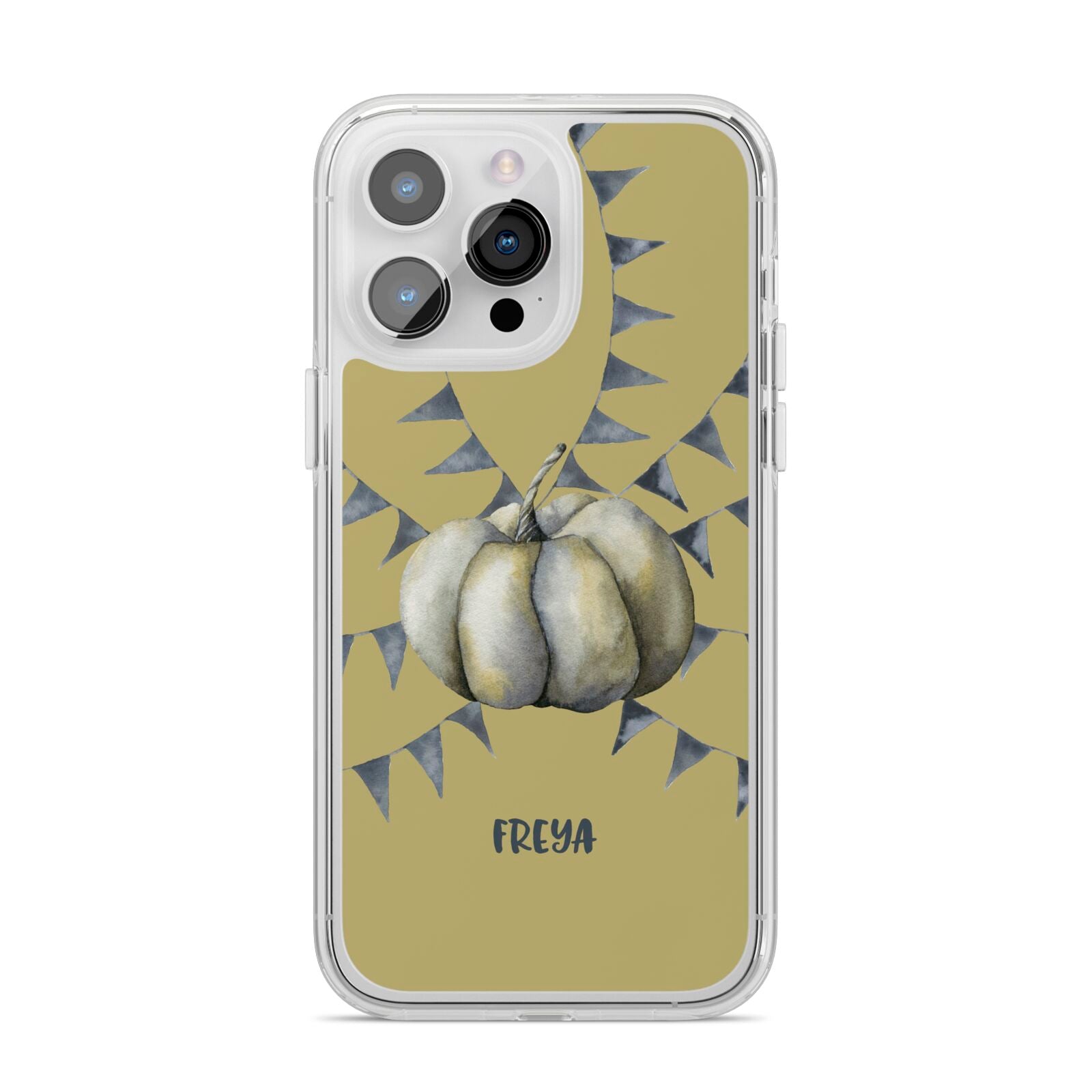 Pumpkin Part Halloween iPhone 14 Pro Max Clear Tough Case Silver