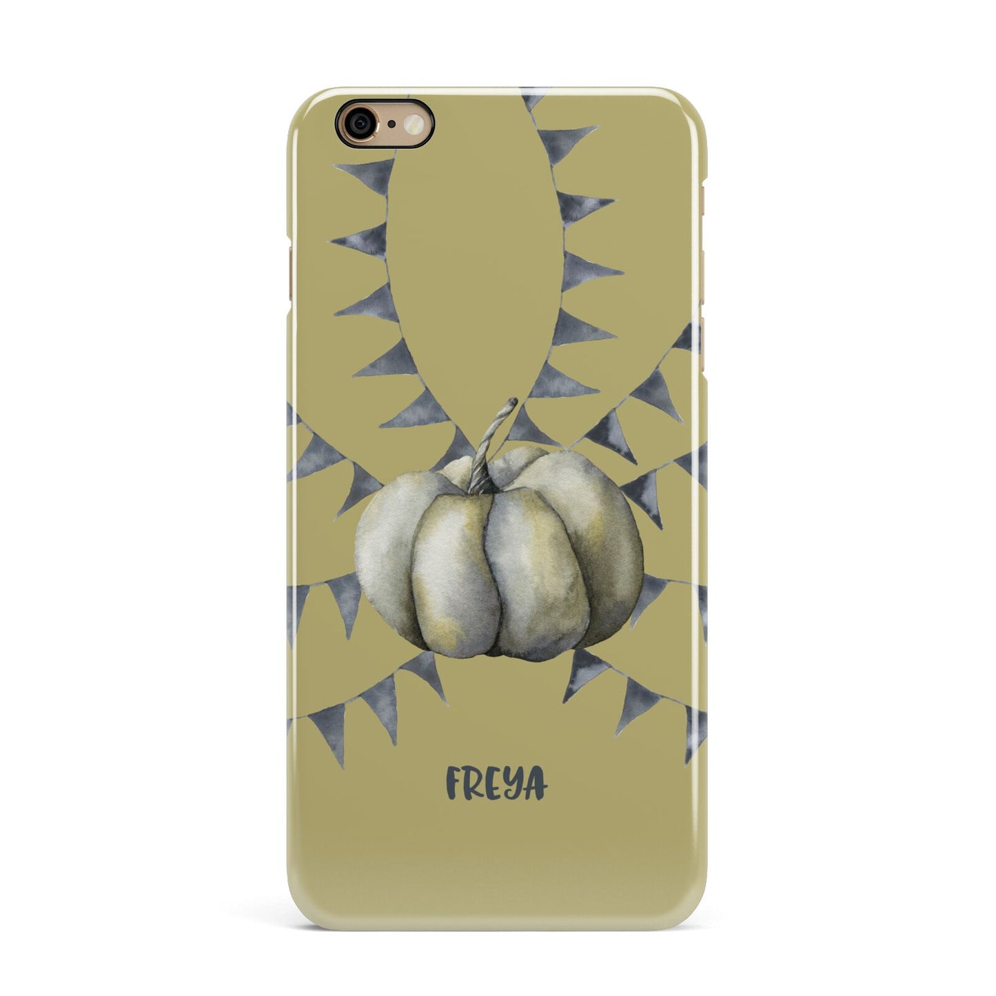 Pumpkin Part Halloween iPhone 6 Plus 3D Snap Case on Gold Phone