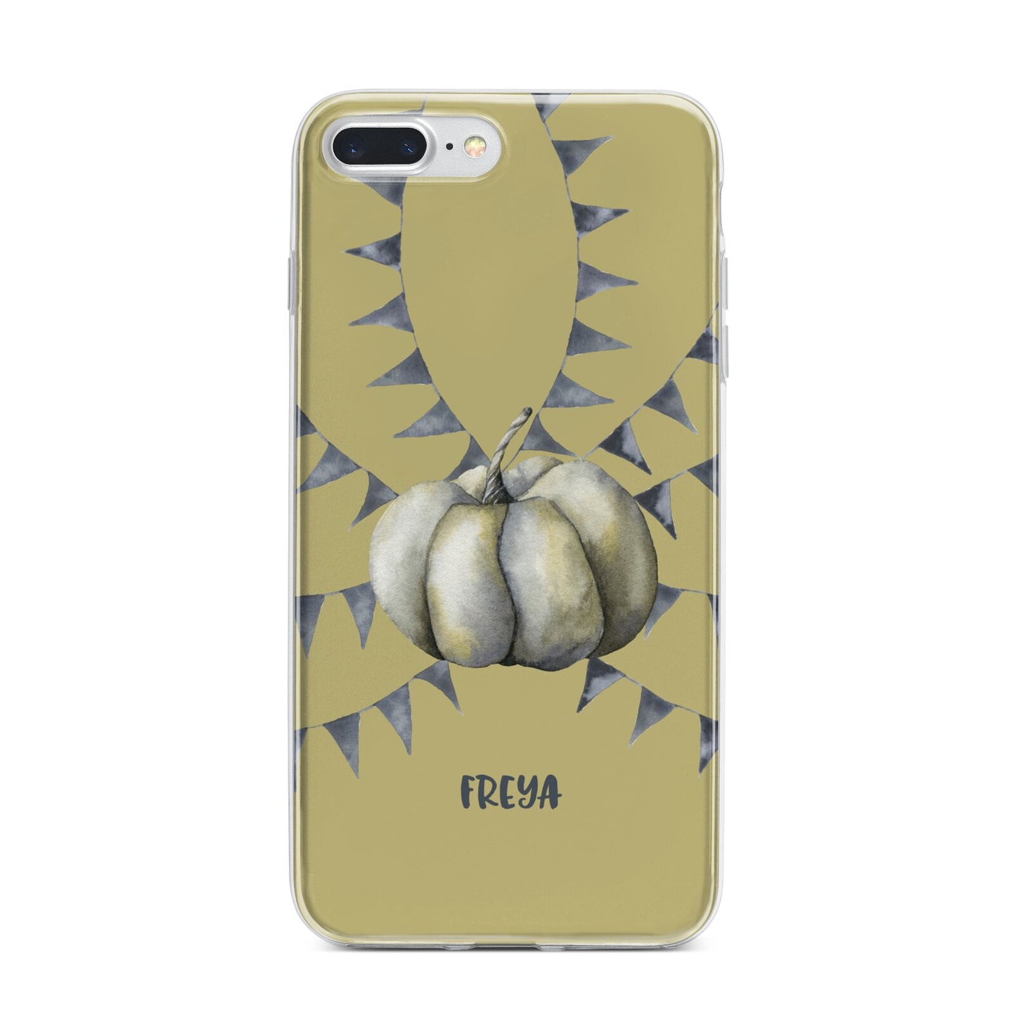 Pumpkin Part Halloween iPhone 7 Plus Bumper Case on Silver iPhone