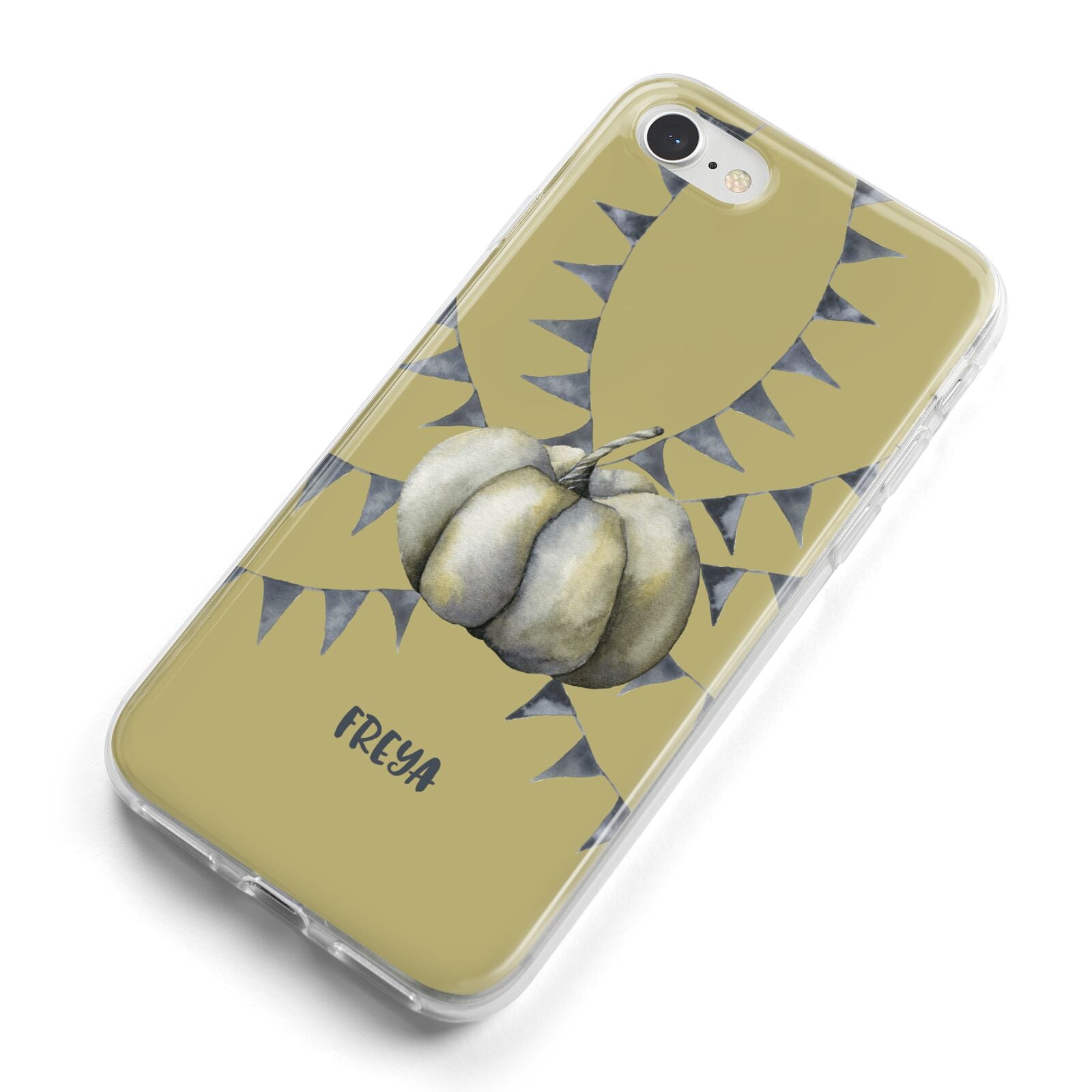 Pumpkin Part Halloween iPhone 8 Bumper Case on Silver iPhone Alternative Image