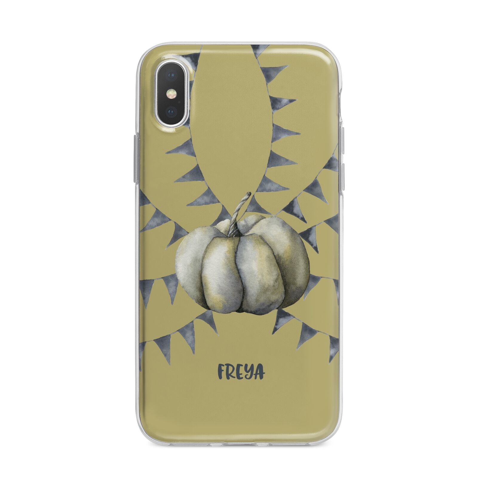 Pumpkin Part Halloween iPhone X Bumper Case on Silver iPhone Alternative Image 1