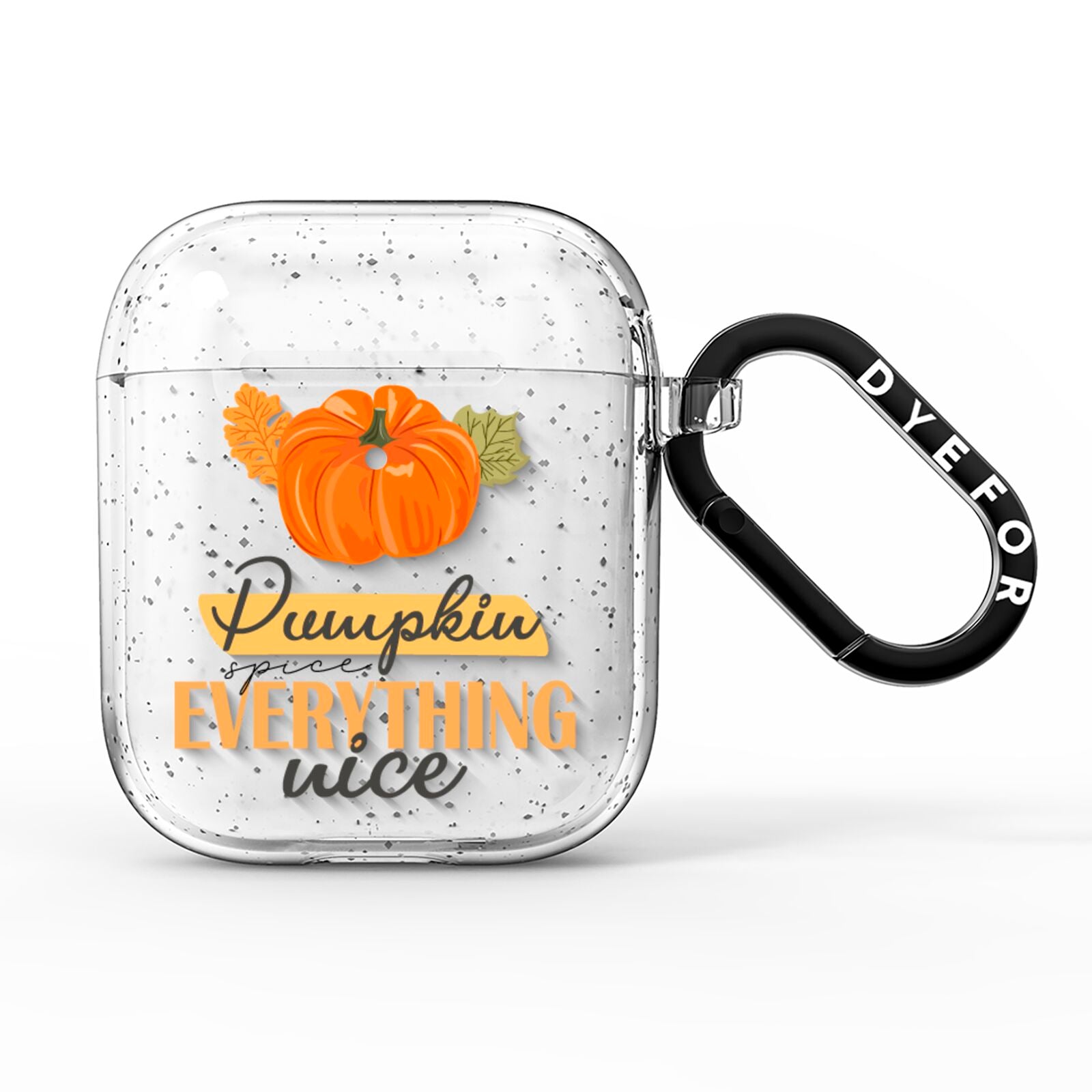 Pumpkin Spice with Caption AirPods Glitter Case