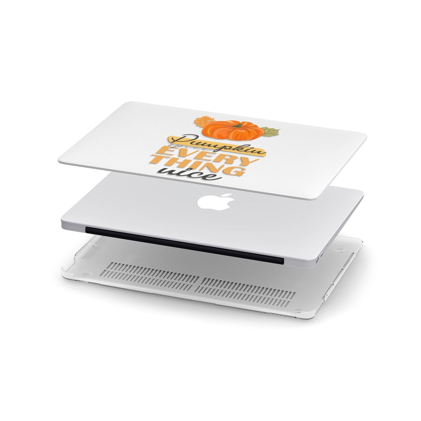 Pumpkin Spice with Caption Apple MacBook Case in Detail