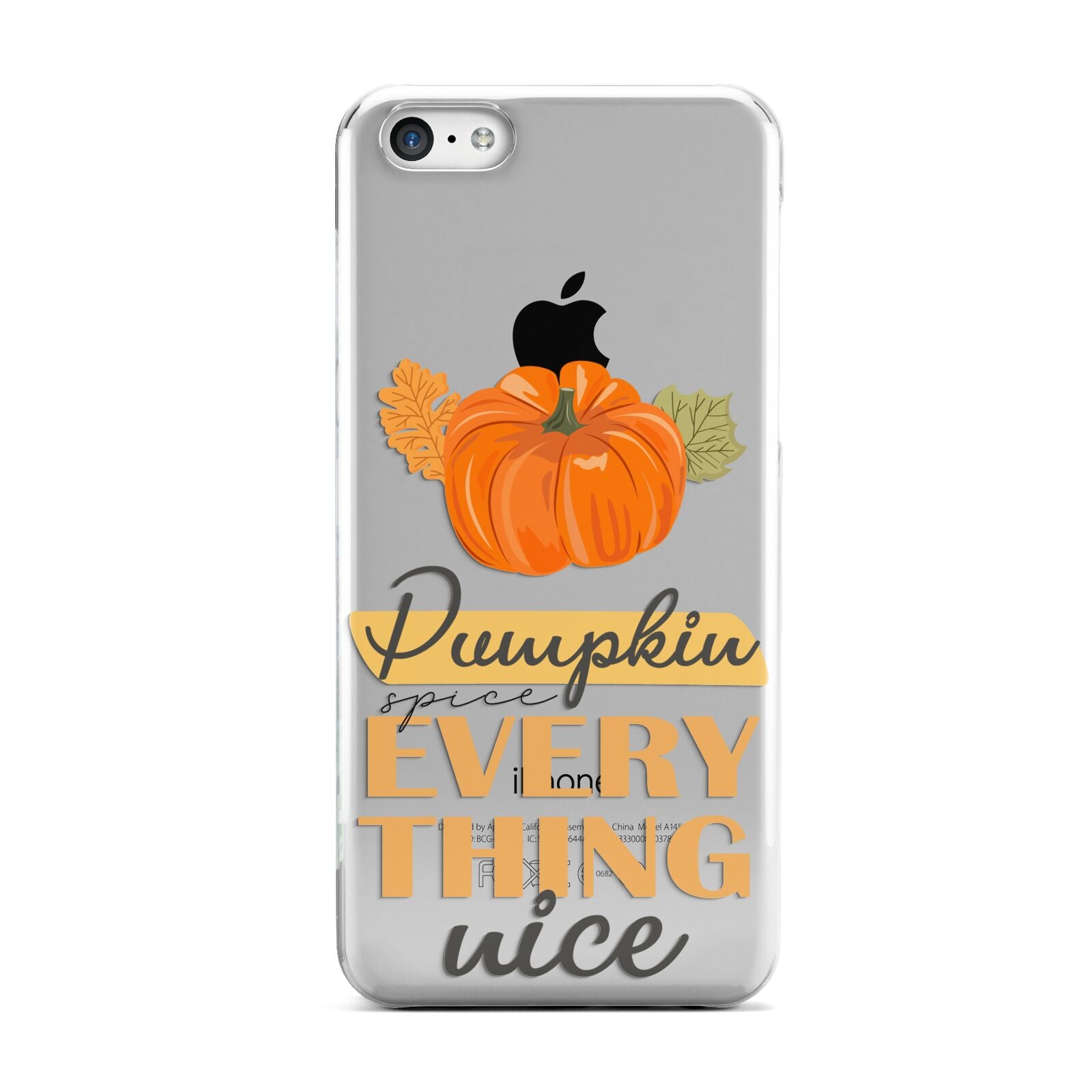 Pumpkin Spice with Caption Apple iPhone 5c Case