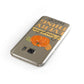 Pumpkin Spice with Caption Samsung Galaxy Case Front Close Up