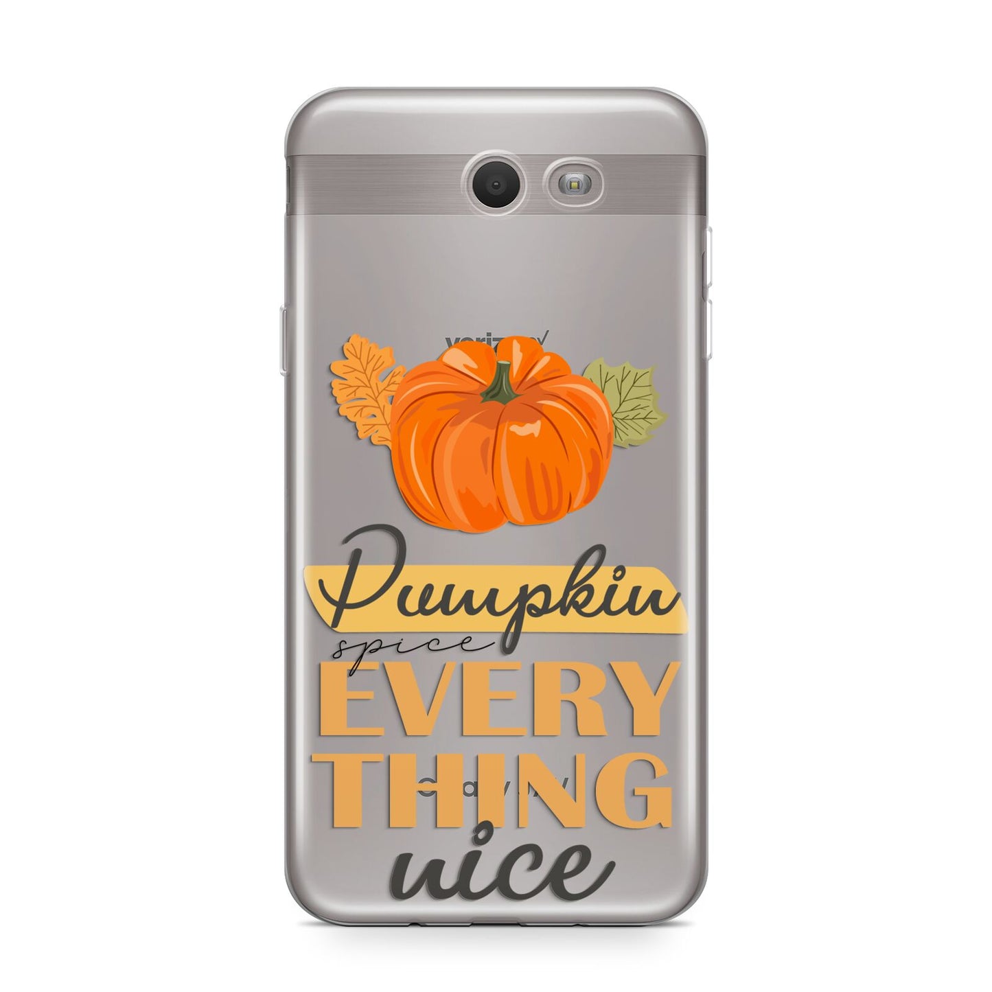 Pumpkin Spice with Caption Samsung Galaxy J7 2017 Case